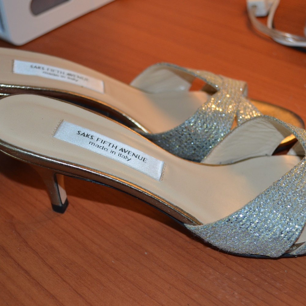 Saks Fifth Avenue Muted Gold Slide